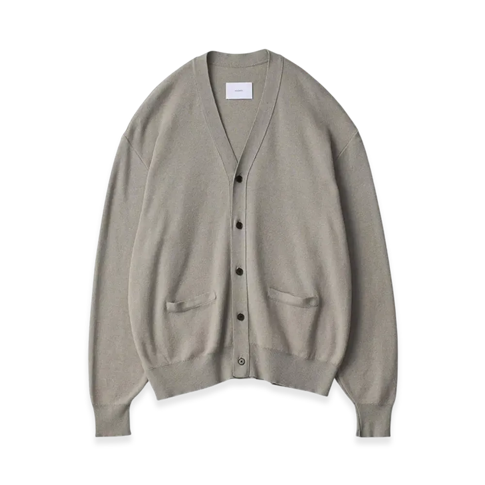 ssstein Cotton Cashmere Knit Cardigan "Taupe Grey"