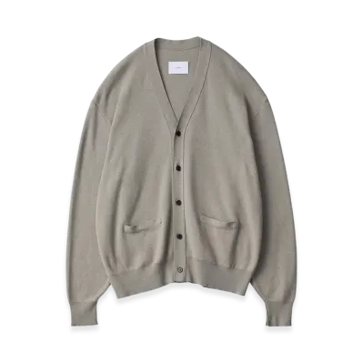 ssstein Cotton Cashmere Knit Cardigan "Taupe Grey"