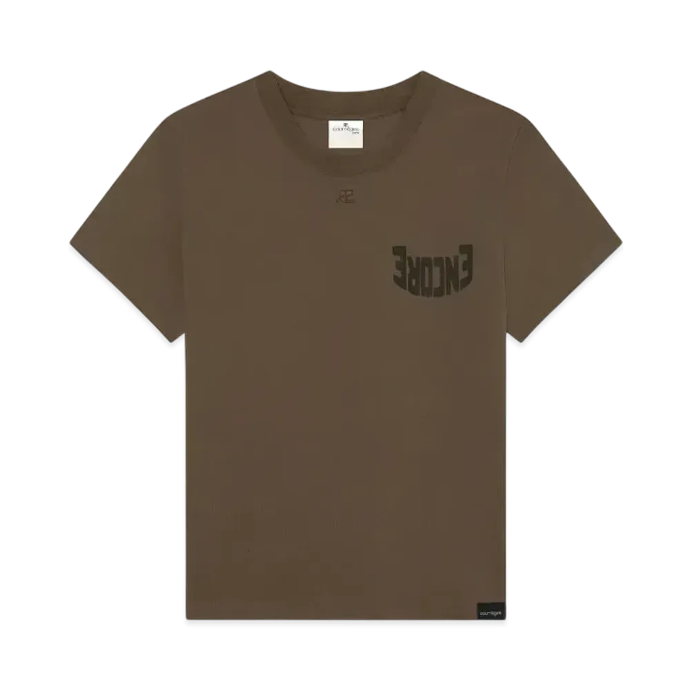 Courreges Men'S Encore T-Shirt "Bark/Black"