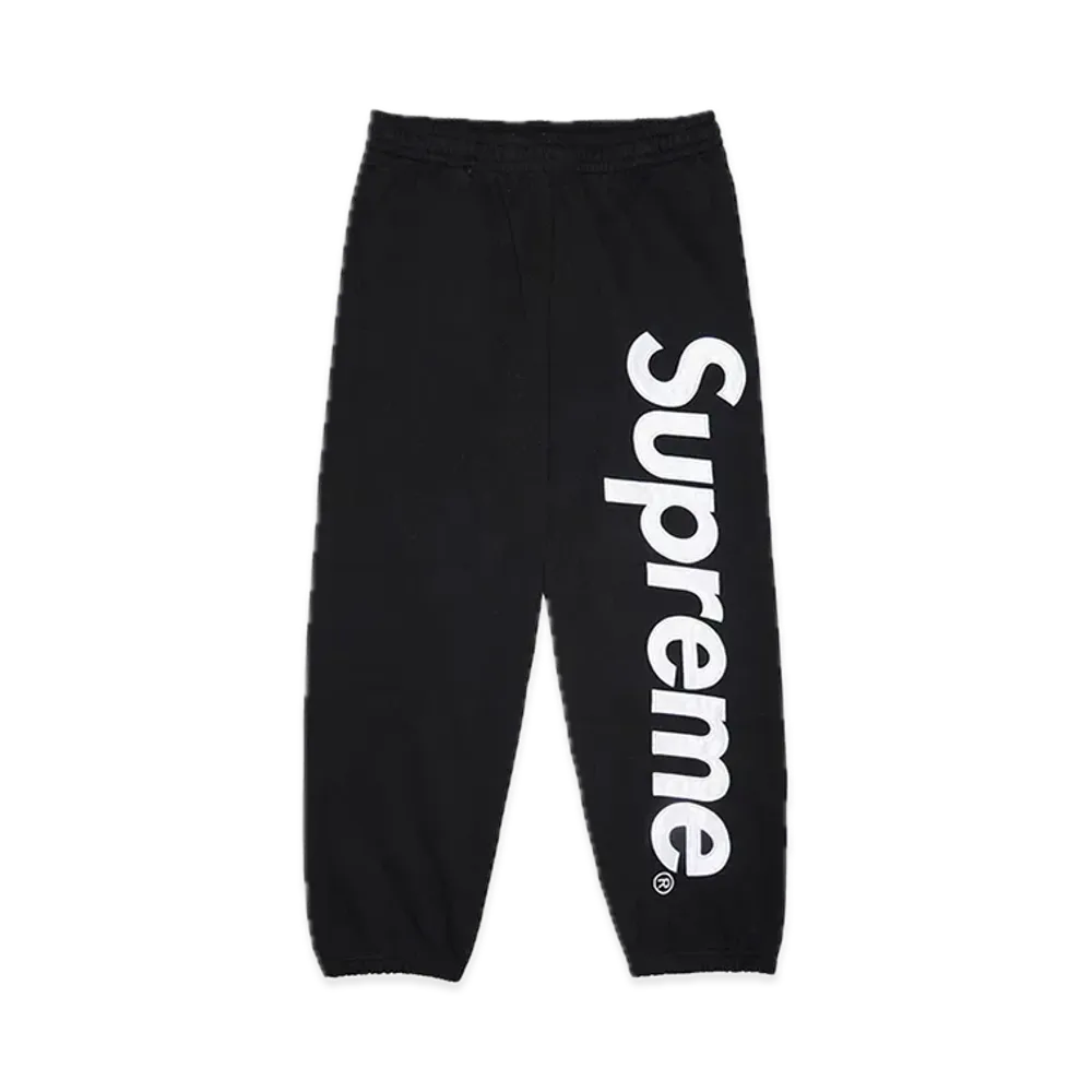 Supreme Satin Applique Sweatpant "Black" (24FW)