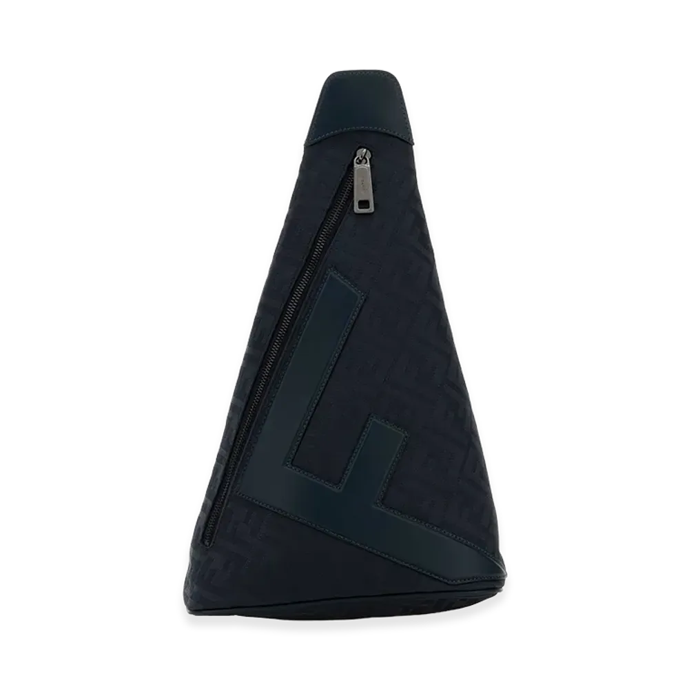 FENDI Canvas Cono Backpack "Midnight Blue"