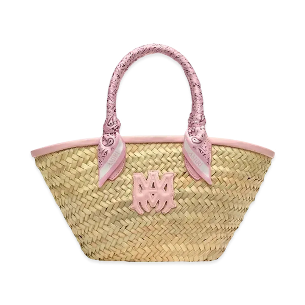 AMIRI Women's MA Raffia Micro Tote "Dusk Pink"
