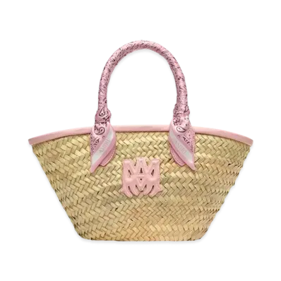 AMIRI Women's MA Raffia Micro Tote "Dusk Pink"