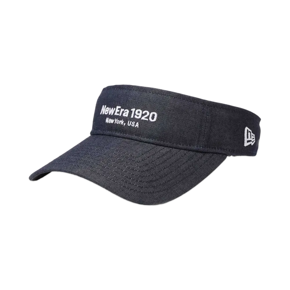 NEW ERA Golf Women's Sun Visor Long Visor Sustainable Fabric Denim "Navy"