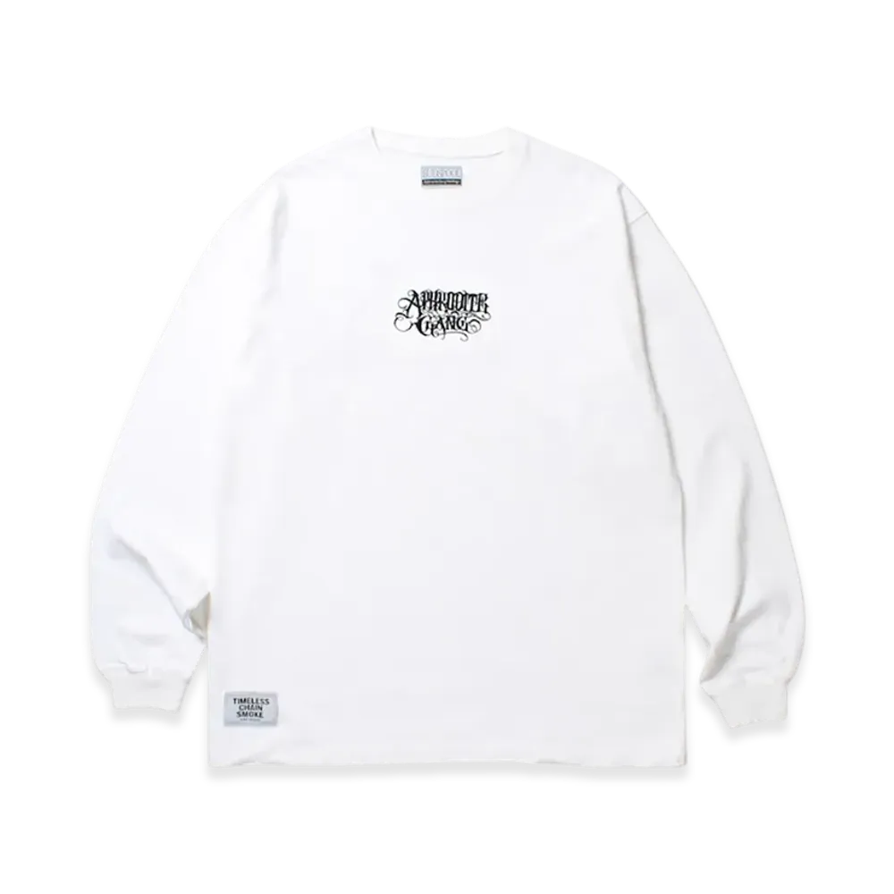 APHRODITEGANG Classic Logo Embroidery L/S Tee "White/Black"