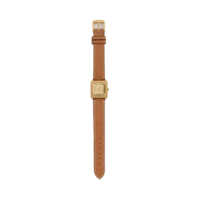 Aime Leon Dore Audemars Piguet Square 18Kt Gold Watch "Brown"