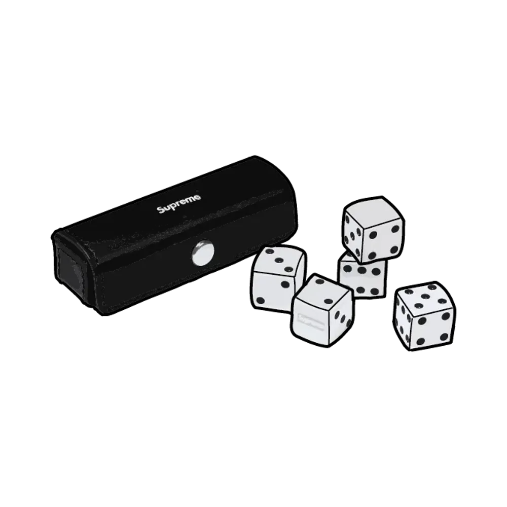 Supreme Leather Dice Set "Black"