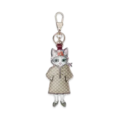 GUCCI x Higuchi Yuko Cat (Boris) Charm Japan Exclusive "Beige/Dark Brown"