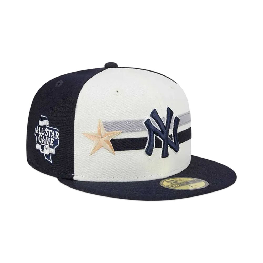 NEW ERA 59Fifty On-Field 2024 MLB All-star Game Workout New York Yankees "Chrome White/Navy"