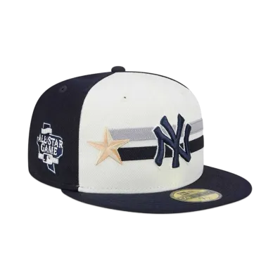 NEW ERA 59Fifty On-Field 2024 MLB All-star Game Workout New York Yankees "Chrome White/Navy"