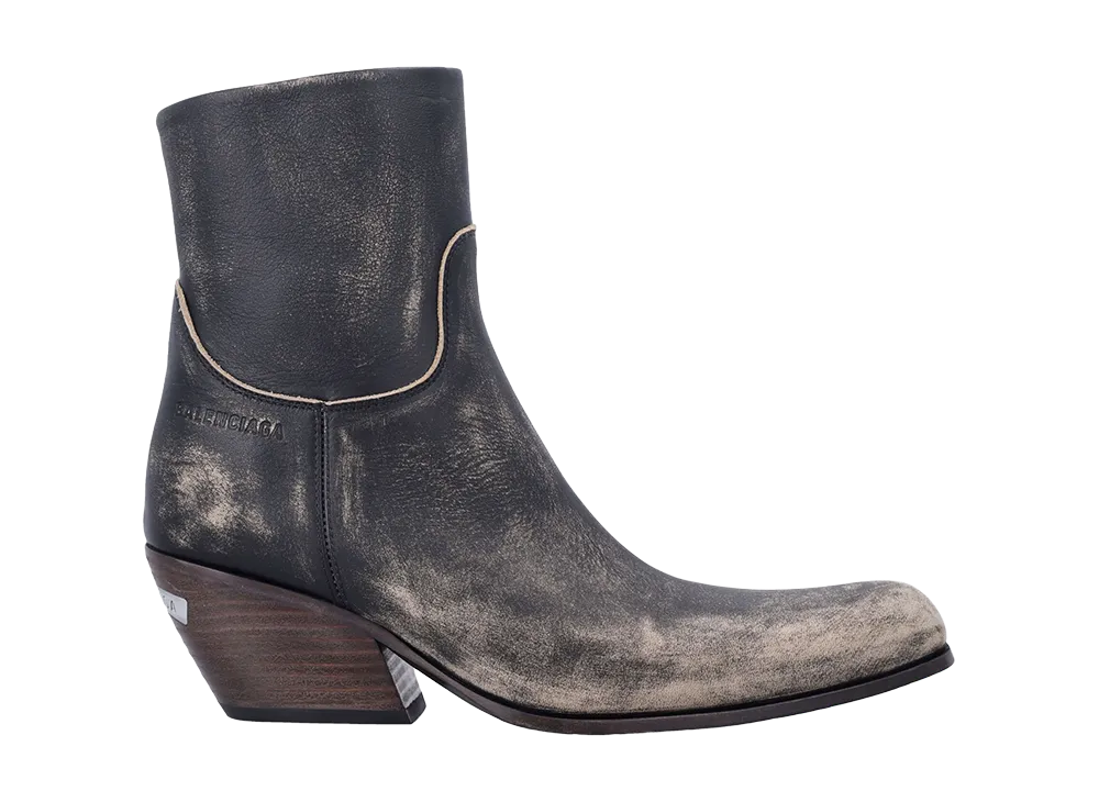 BALENCIAGA Women's Memphis Bootie "Black/Beige"