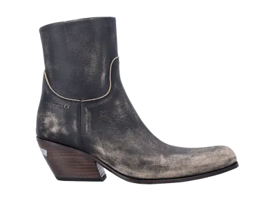 BALENCIAGA Women's Memphis Bootie "Black/Beige"