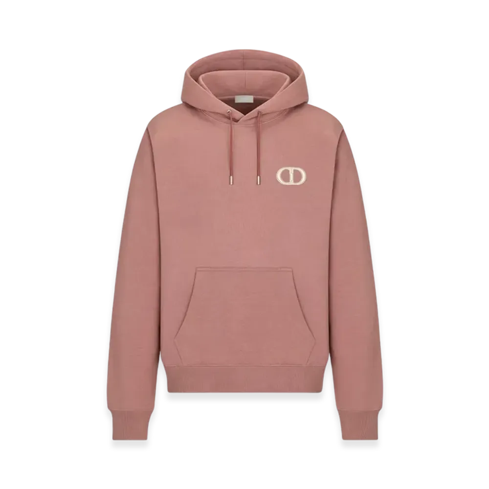 Dior CD Icon Hooded Sweatshirt Organic Cotton Fleece "Pink"