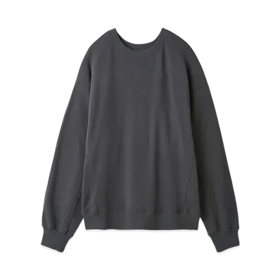 GELATO PIQUE Logo Fleece Pullover "Charcoal Gray"
