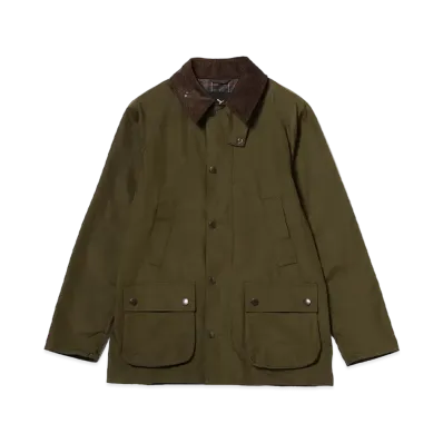 Barbour x BEAMS F Bedale SL Peach Skin Jacket "Sage"