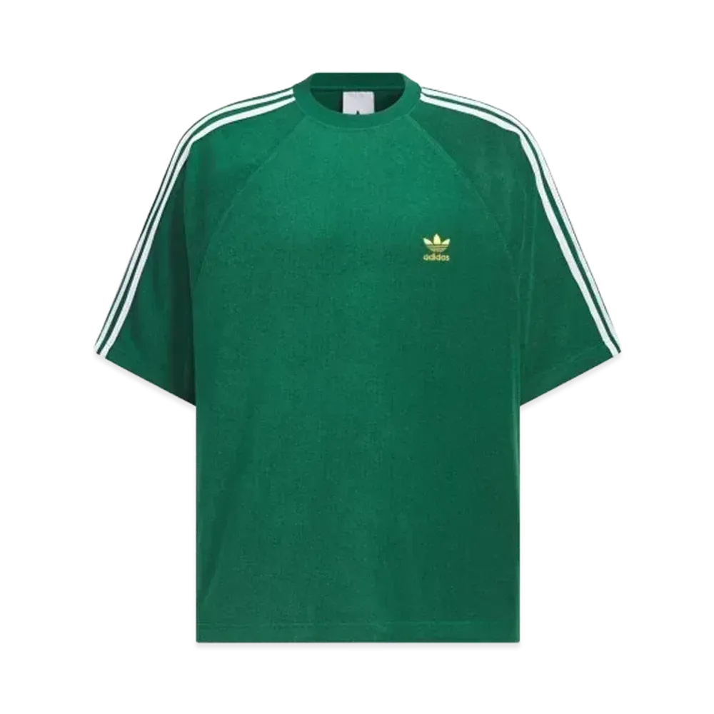 adidas Short Sleeve Terry T-shirt "Collegiate Green/Gold Metallic"