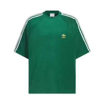 adidas Short Sleeve Terry T-shirt "Collegiate Green/Gold Metallic"