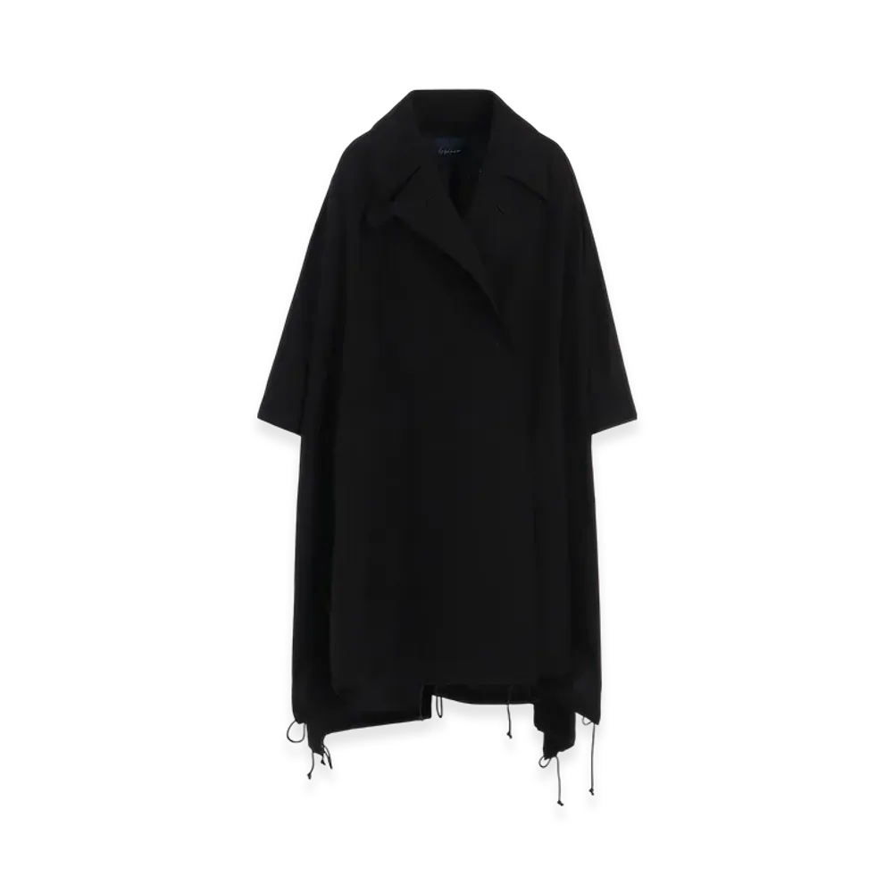 Yohji Yamamoto L/C/N Water Repellent Weather R-Cape Coat "Black"