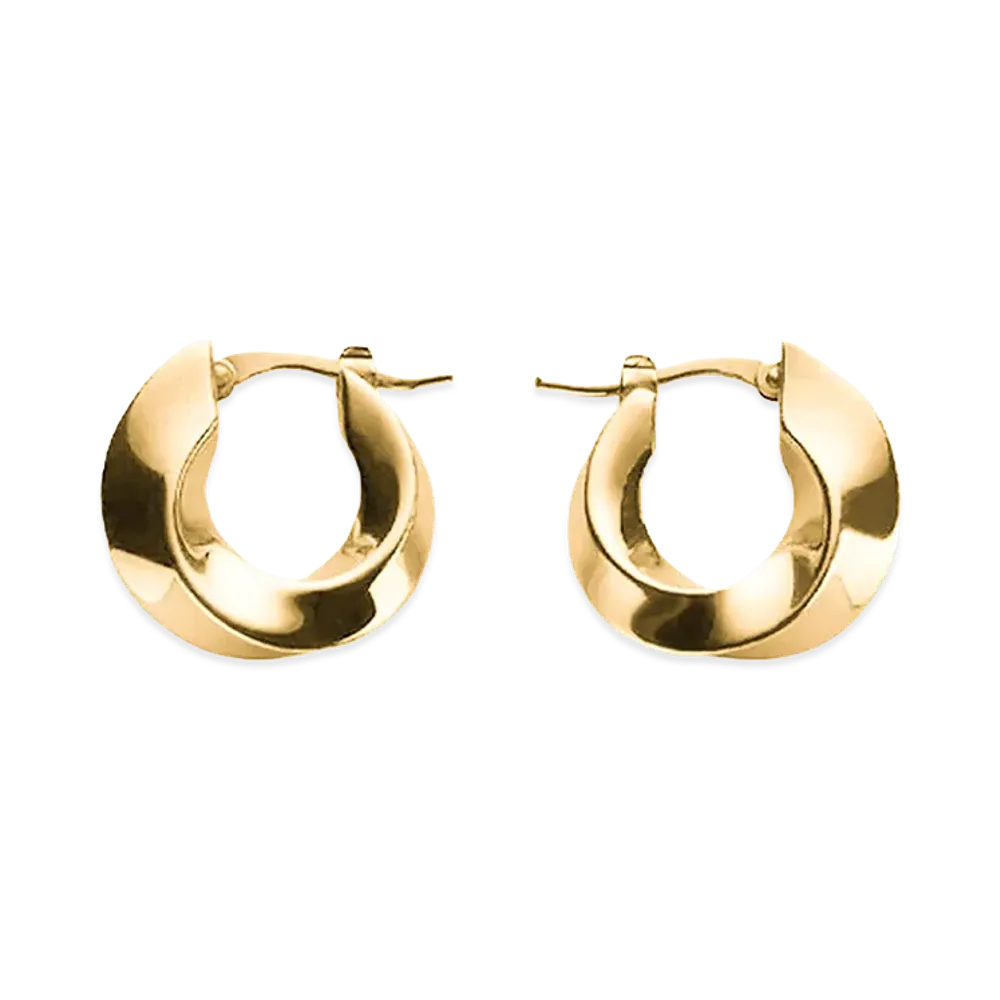 Bottega Veneta Women's Hoop Earrings "Gold"