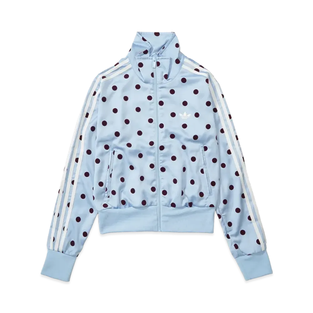 adidas Satin Polka Dot TT Track Top "Clear Sky"