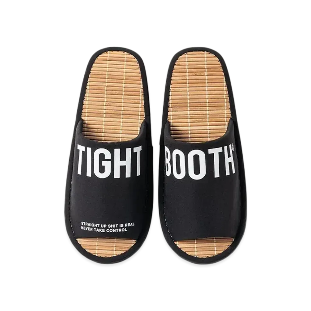 TIGHTBOOTH Big Label Room Sandal "Black"