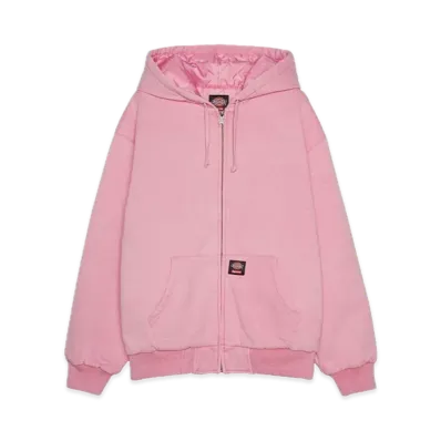Supreme x Dickies Quilted Lined Zip Up Hooded Sweatshirt "Pink"