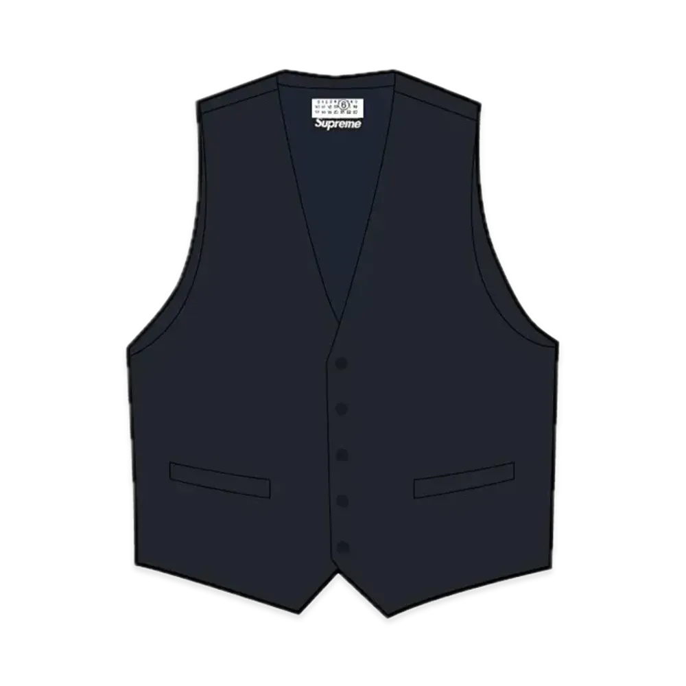 Supreme x MM6 Maison Margiela Washed Cotton Suit Vest "Navy"