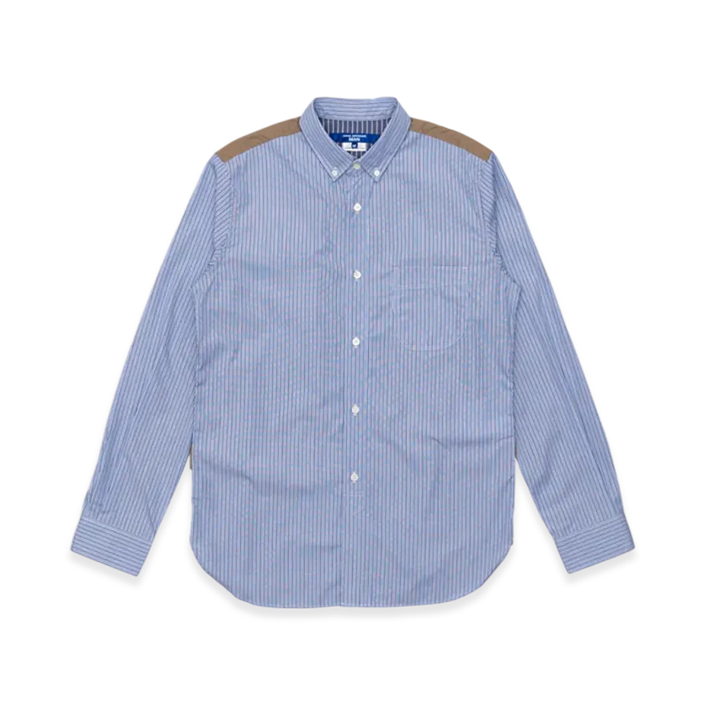 JUNYA WATANABE MAN Cotton Stripe/Nylon Taffeta "Sa//Wh/Nv/Beige"