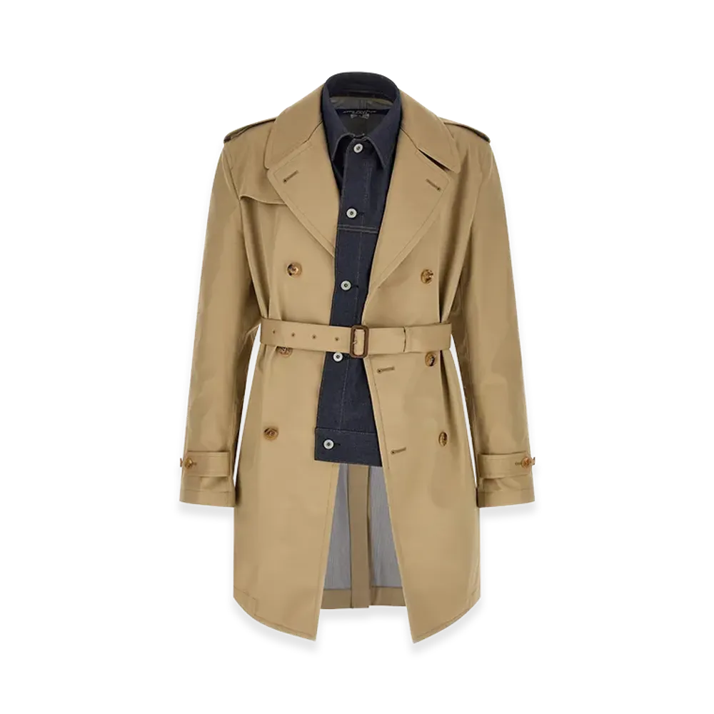 JUNYA WATANABE Denim Insert Trench Coat "Beige"