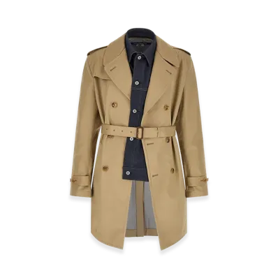JUNYA WATANABE Denim Insert Trench Coat "Beige"