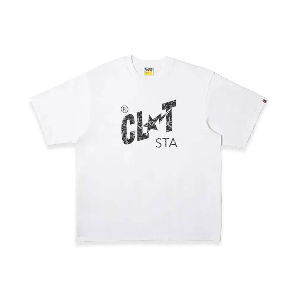 A BATHING APE x CLOT Sta Relaxed Fit Tee Juice Store Only "White"