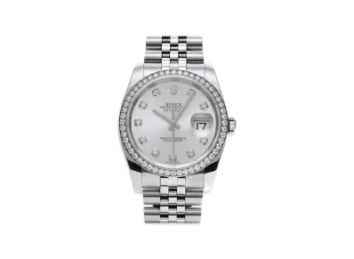 ROLEX Datejust 10P Diamonds "Silver/Stainless Steel/White Gold"