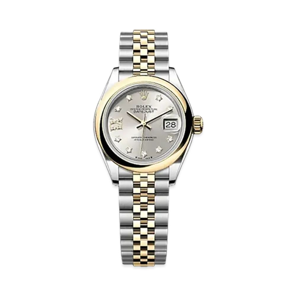 ROLEX Lady-Datejust 28mm Oystersteel & Yellow Gold 279163 "Silver"