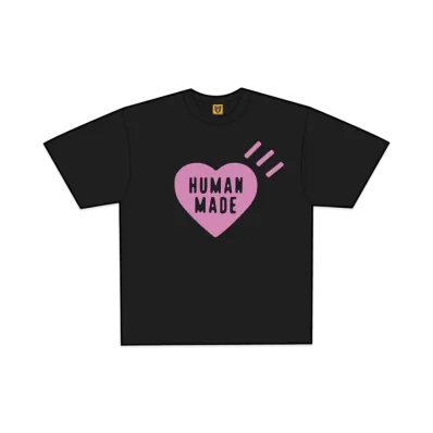 HUMAN MADE Heart T-Shirt Harajuku Store Limited "Black/Pink"