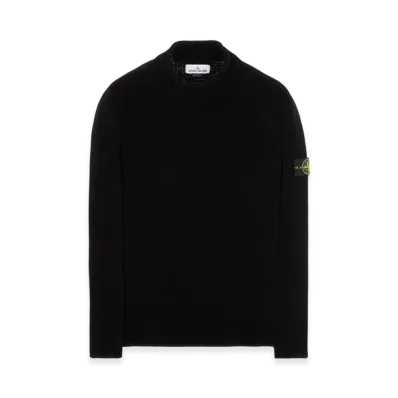 Stone Island 513A5 Mock Neck Knit - 22FW "Black"