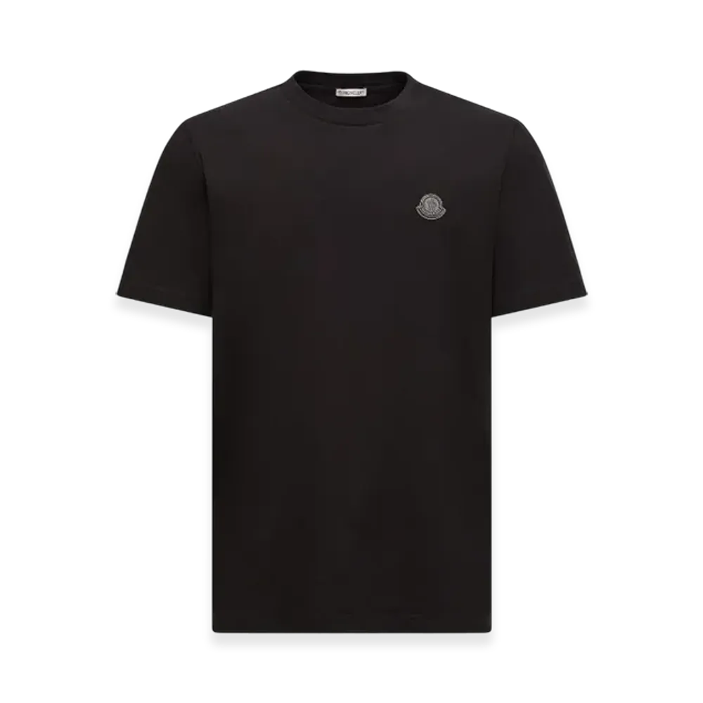 MONCLER Logo Patch Cotton T-Shirt "Black"