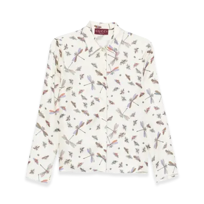 GUCCI Women's Twill Shirt "White"