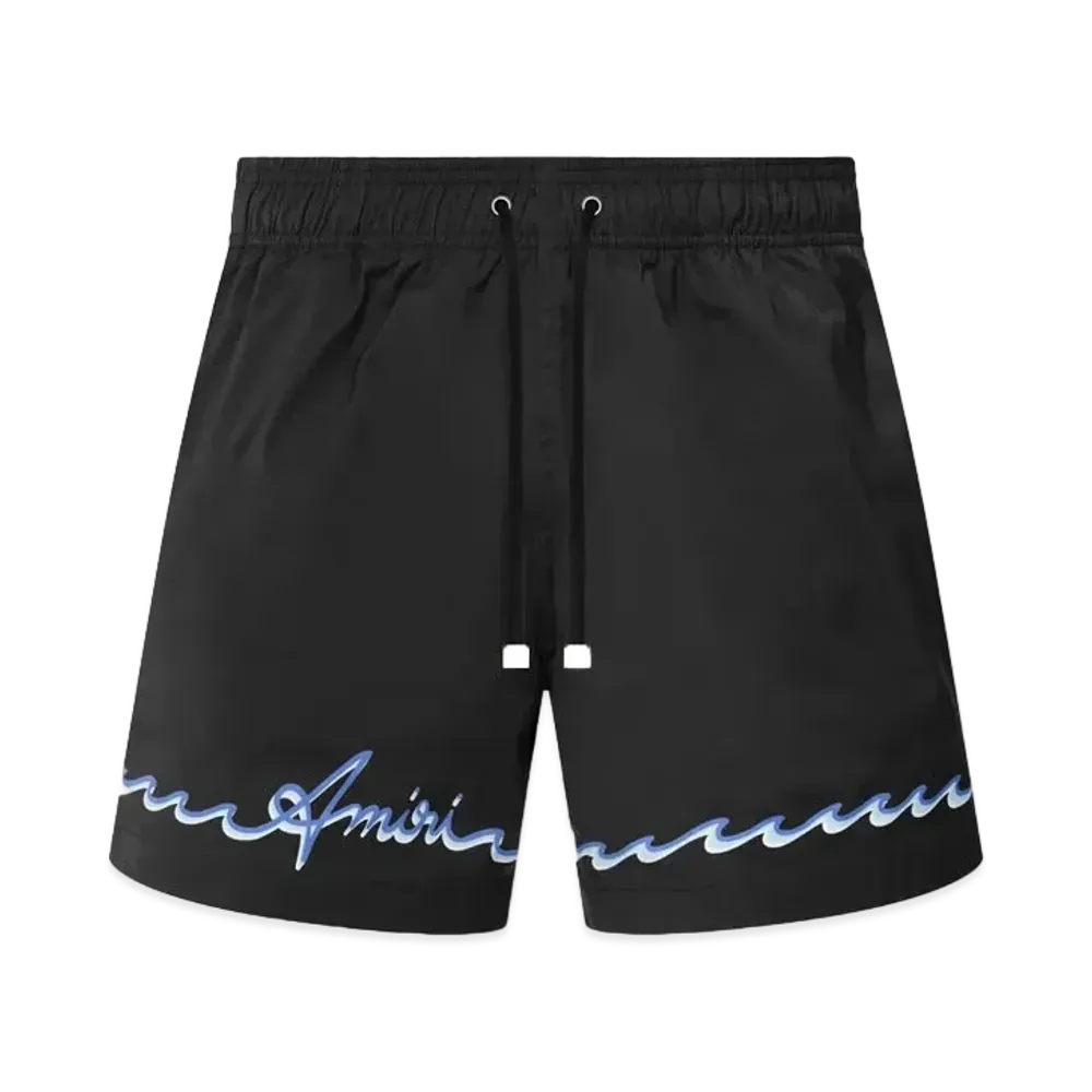 AMIRI Wave Swim Trunk "Black"