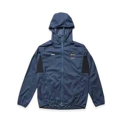 F.C.Real Bristol Light Weight Breathable Packable Hoodie "Blue"