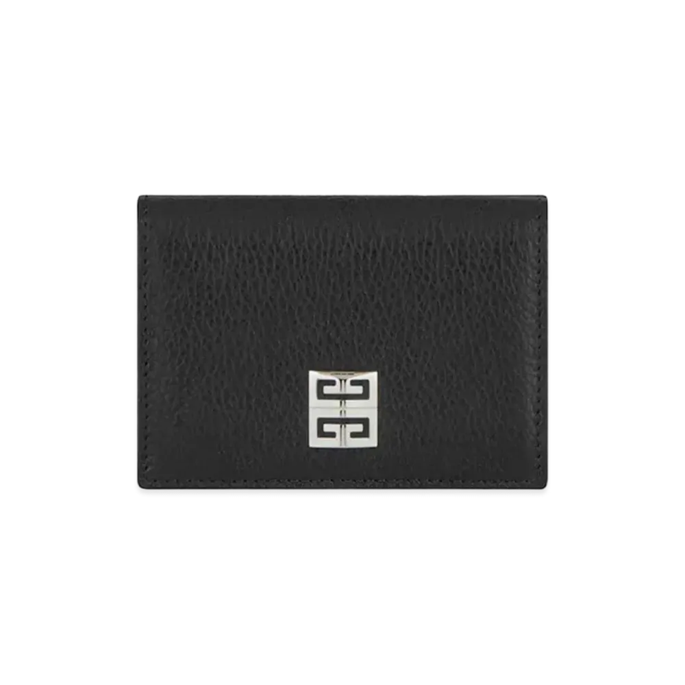 GIVENCHY 4G Compact Wallet In Grained Leather "Black"