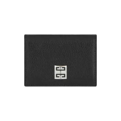 GIVENCHY 4G Compact Wallet In Grained Leather "Black"