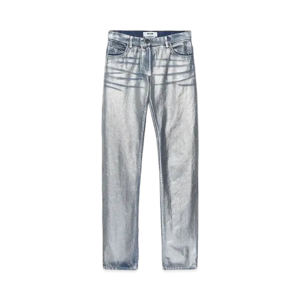 MSGM Metallic Demin Pants "Indigo"