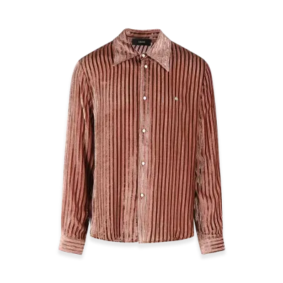 AMIRI Viscose And Peach Silk Shirt "Red"