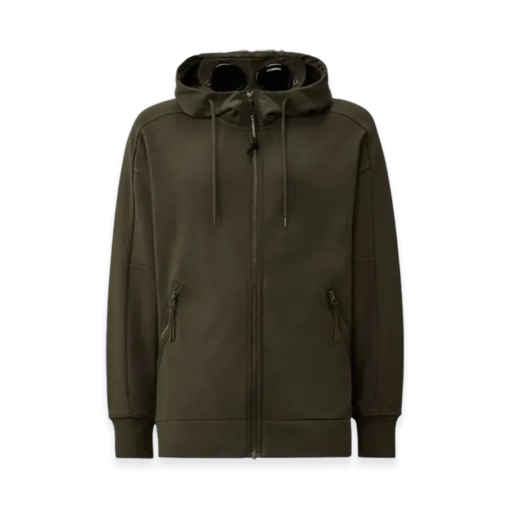 C.P. Company Diagonal Raised Fleece Goggle Sweatshirt "Dark Shadow"