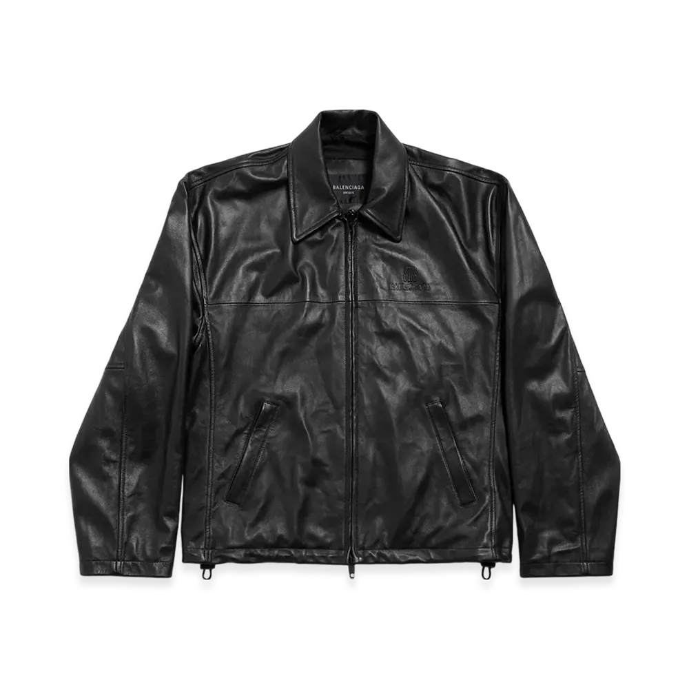 BALENCIAGA Men's Nano BB Zip-Up Jacket "Black"