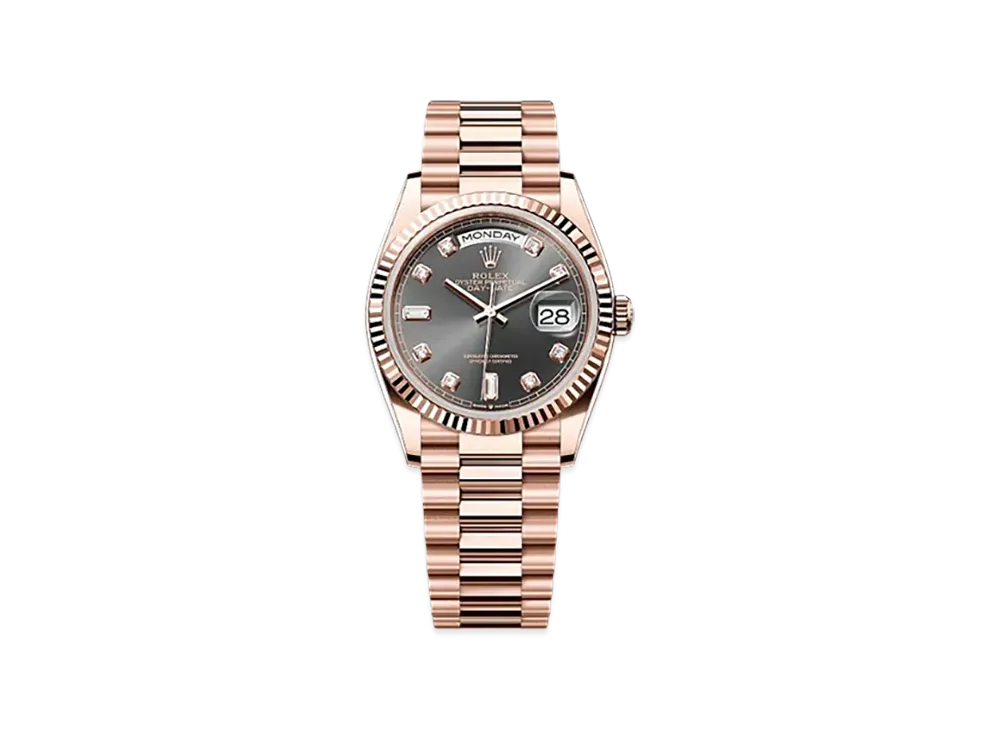ROLEX Day-Date 36mm Everose Gold 128235 "Slate"