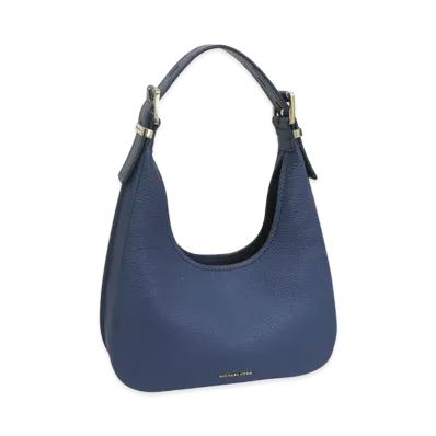 MICHAEL KORS Women's Nolita Small Pebbled Leather Hobo Shoulder Bag "Navy"