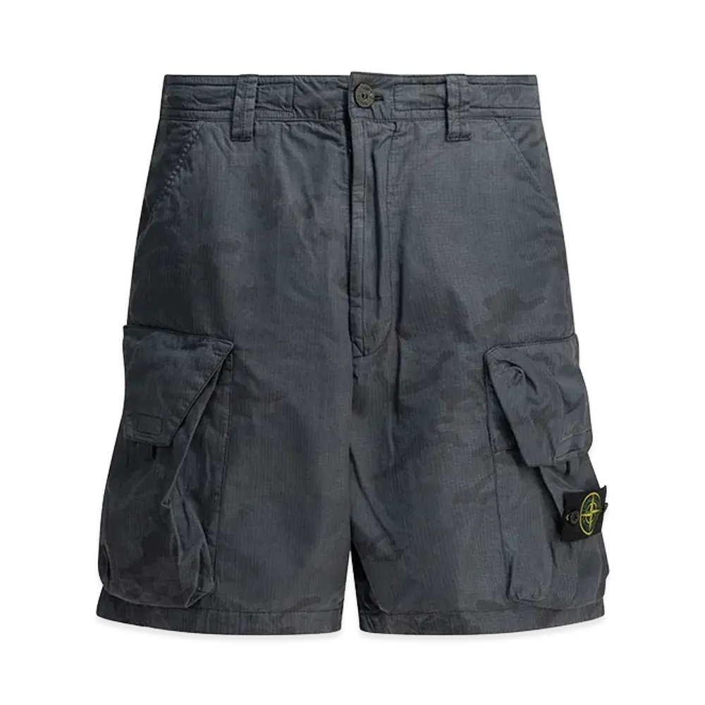 Stone Island Camouflage Bermuda Shorts "Gray"