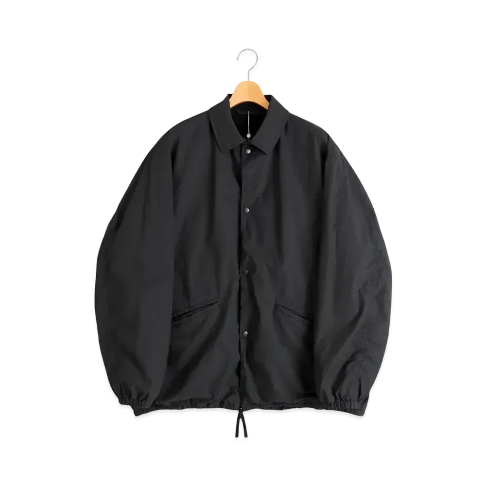COMOLI Cotton Nylon Coach Jacket "Black"