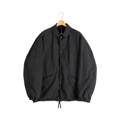 COMOLI Cotton Nylon Coach Jacket "Black"